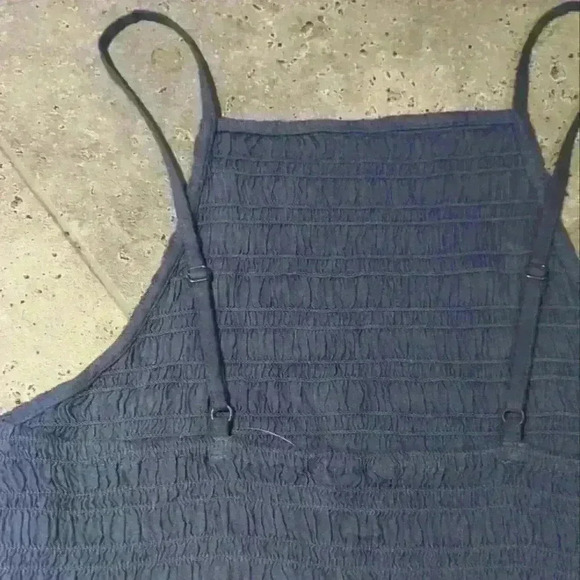 ROXY | Live Free  Blue Smocked Adjustable Crop Top - Picture 6 of 6